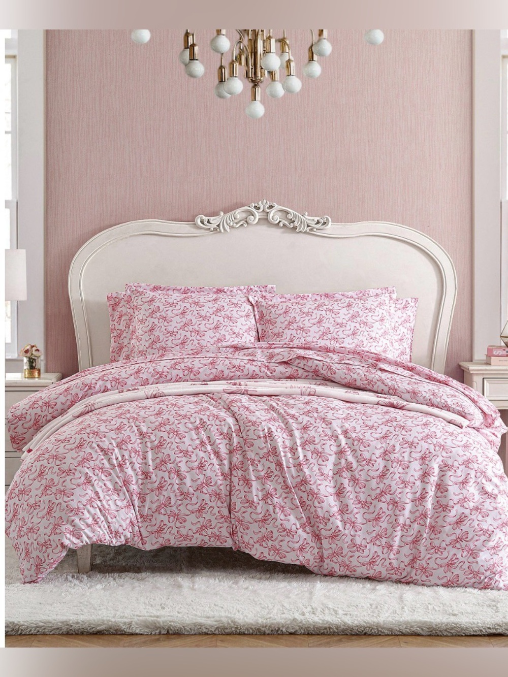 Betsey Johnson Ballet Bows 3-Pc. Duvet Cover Set, King